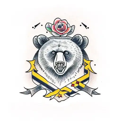 Black Bear With Clawmarks