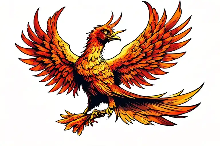 Phoenix Rising From The Ashes