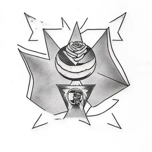 A Small Black And White Tattoo For A Rock Lover Guy