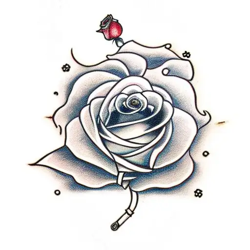 Sword With Small Rose Wrapped Around It