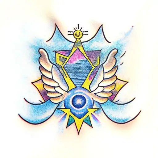 Angel Wings With Stars And Poem