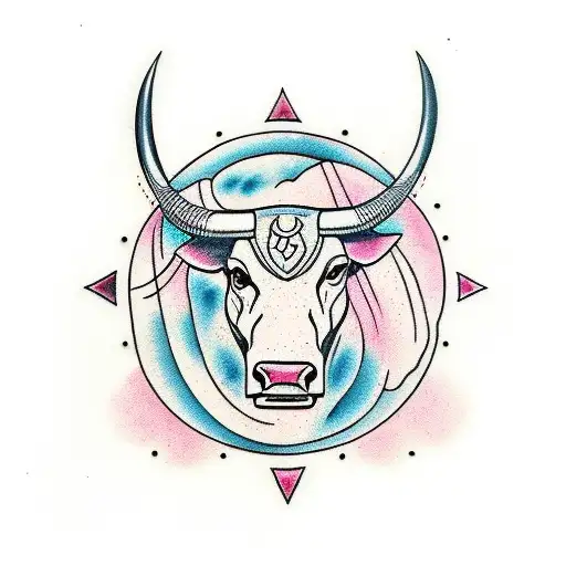 Storng Bull With Mandala