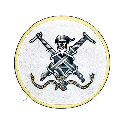 Pirate Flag Being Held By Two Sparrows