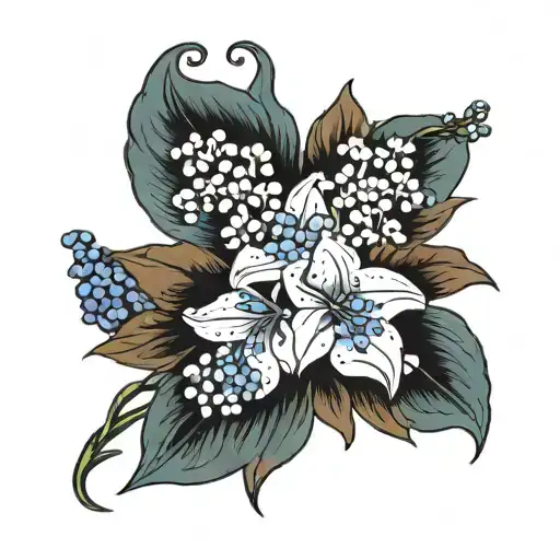 Forget Me Not Lavender Lily Of The Valley Bouquet