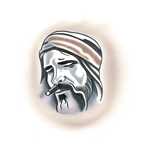 Jesus Smoking A Joint