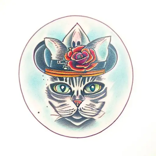 Day Of The Dead Cat Sitting On Open Book