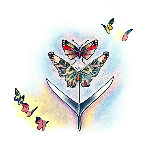 Sword With Butterflies