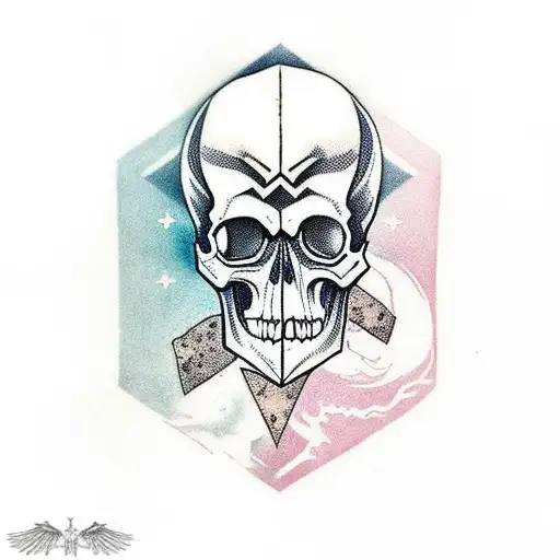 Skull With Viking Runes