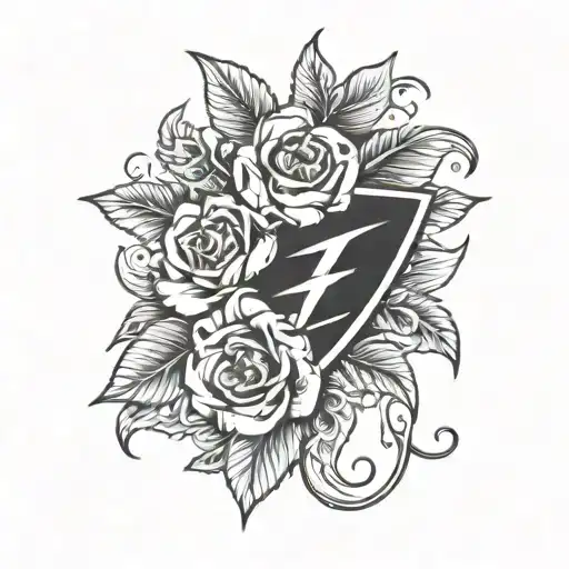 Flash Tattoo Design Coverup Black Patch Shoulder