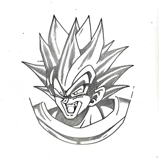 Vegeta Firing A Galik Gun At Goku