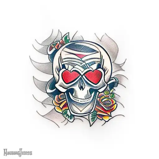 Hourglass With Skull