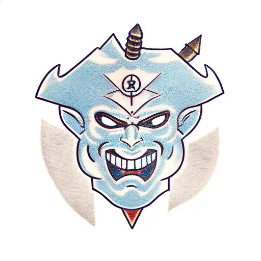 An Arrow Through A Oni Mask