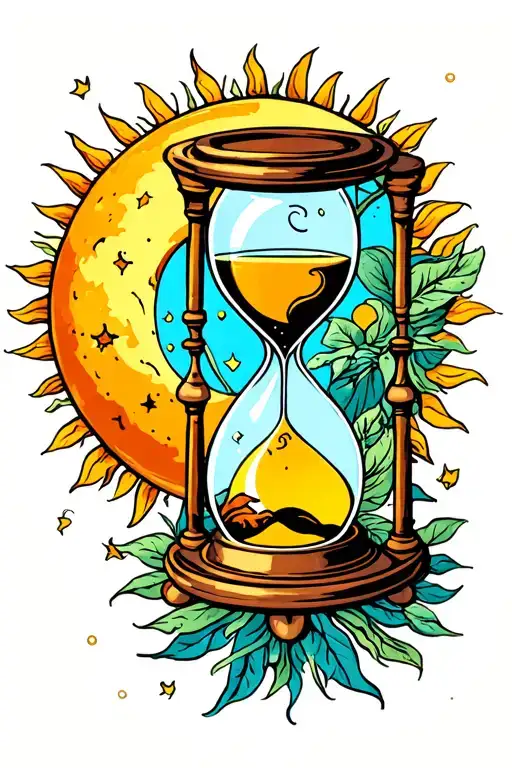 Hourglass With Sun And Moon
