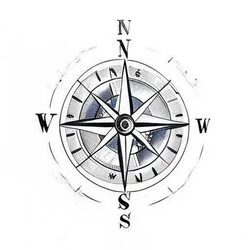 A Traditional Compass Surrounded By World Map