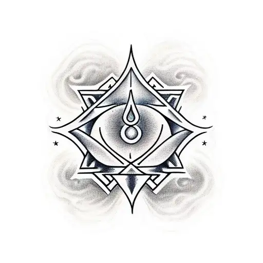 A Spiritual Symbol Formed By Elemental Symbols