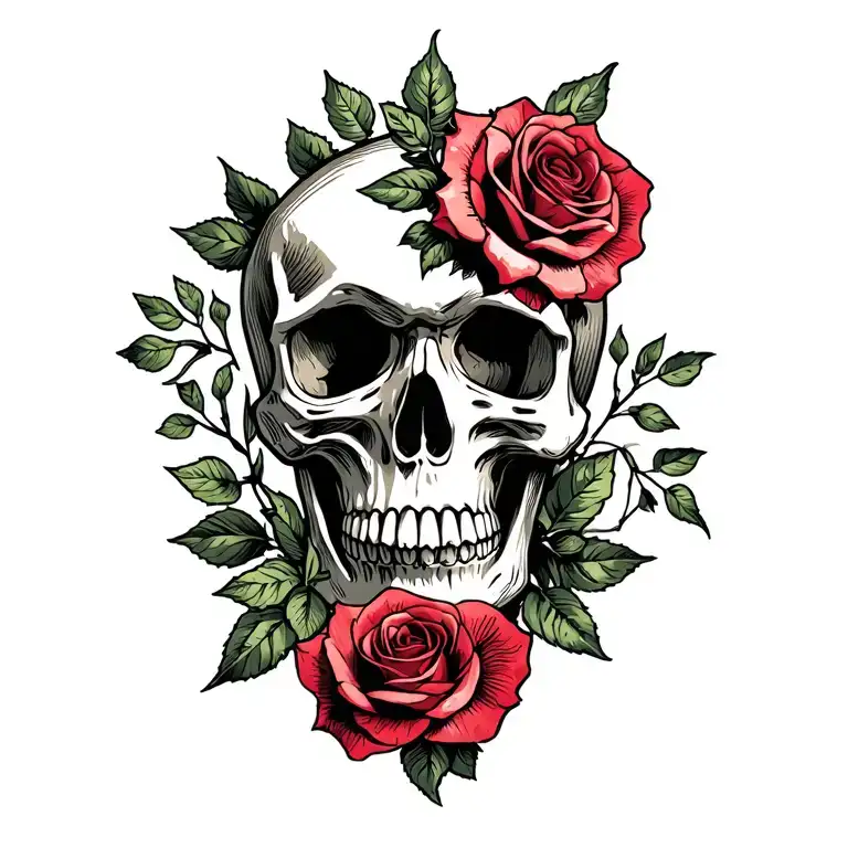Skull And Roses