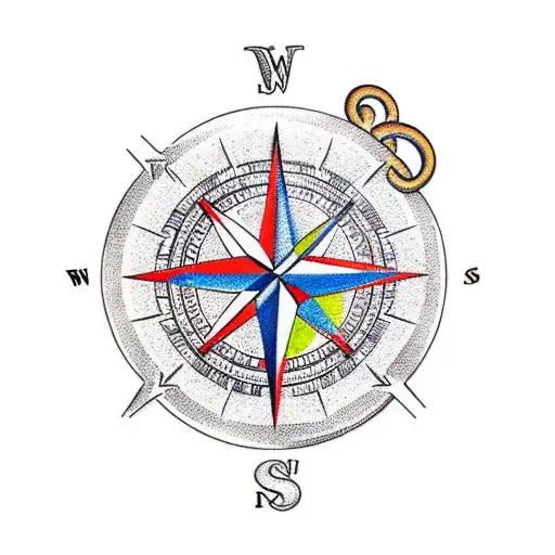 A Vintage Compass Surrounded By Intricate Coffee Beans And Steaming Cups