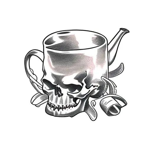 Skull In A Coffee Pot