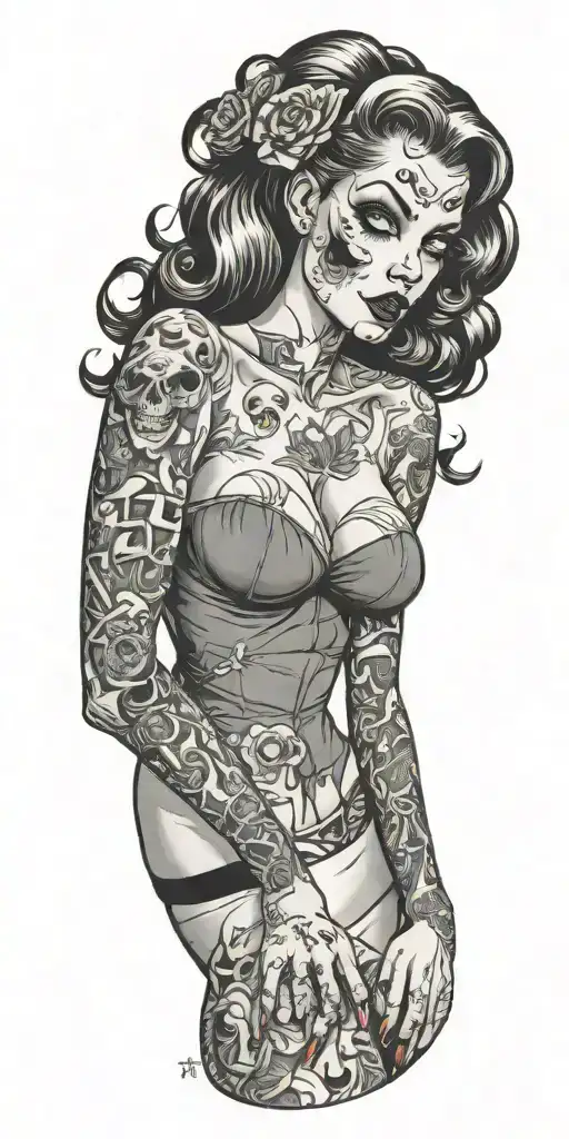 Zombie Pinup Girl That Still Manages To Be Hot
