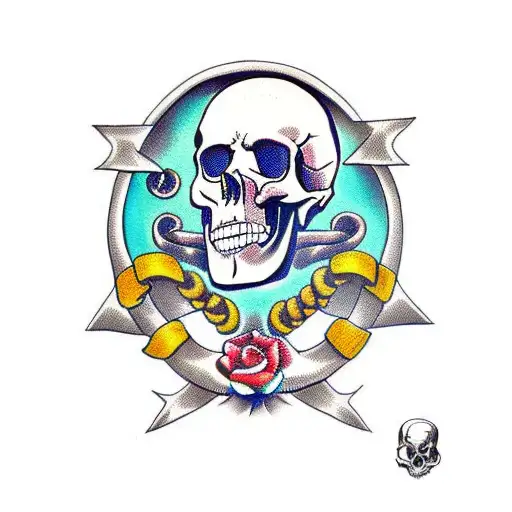 Skull And Crossed Revolvers