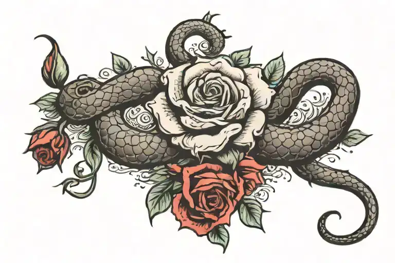 Rose And Snake