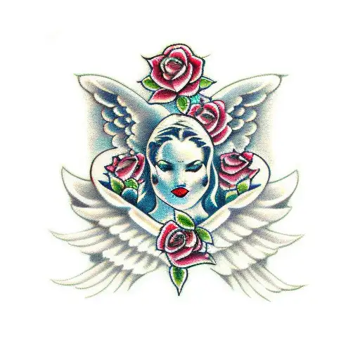 Roses With Angel Wings