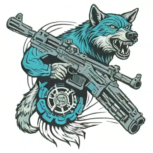 Wolf And Machine Guns