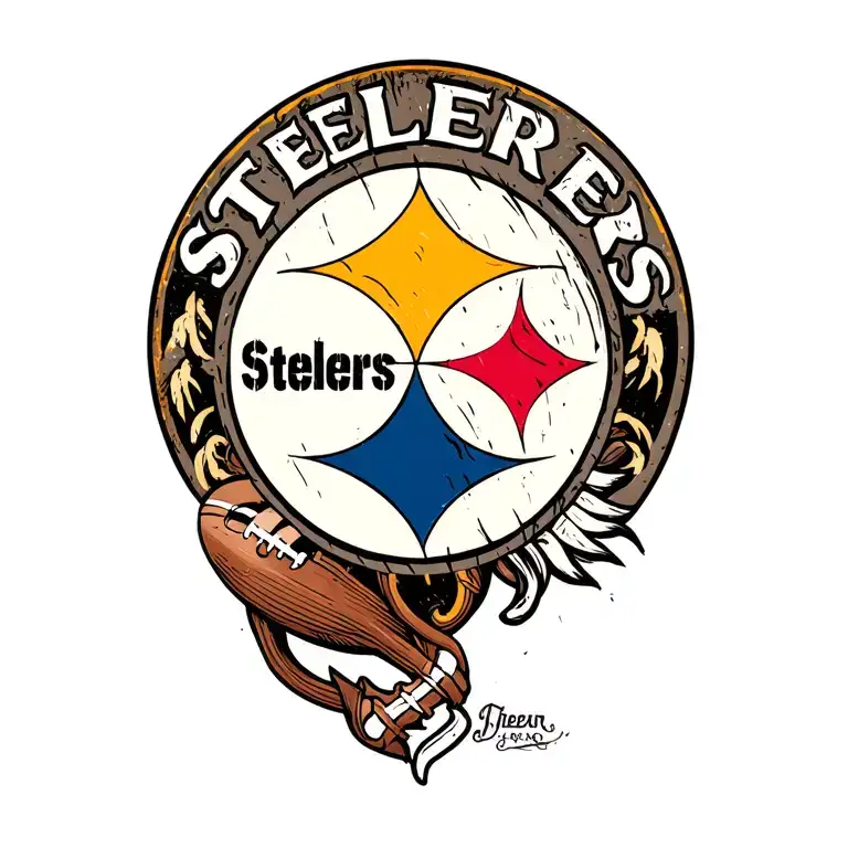 Steelers Football Club Logo Transformed Tattoo