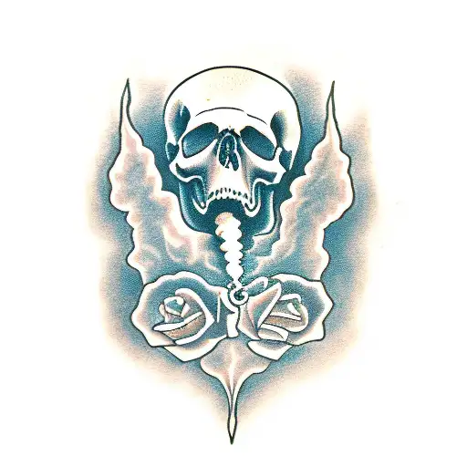 Grim Reaper Skull With Smoke Dark