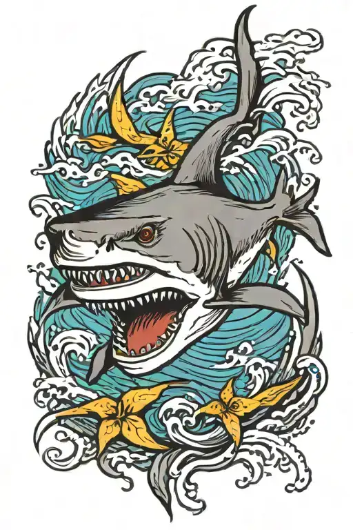 Shark Emerging From The Water