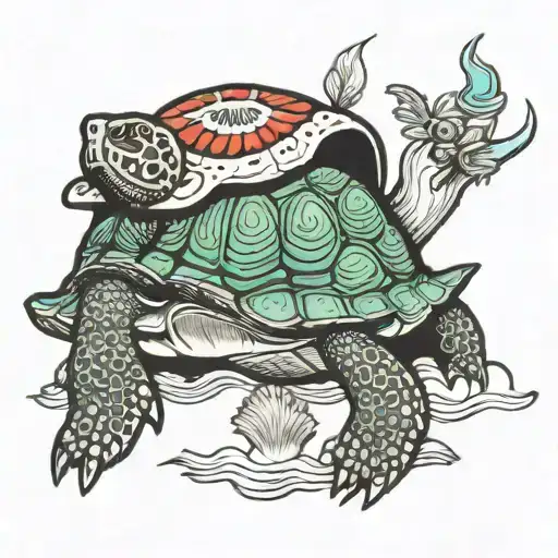 Turtle High On Mushroom