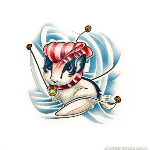 Cherries Striped Black And Red