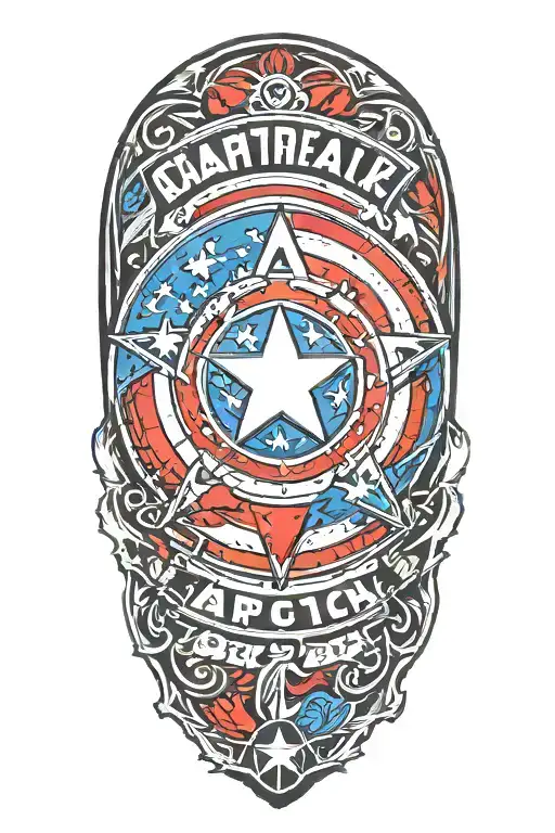 Captain America Shield With 'Atc' Lettering