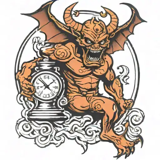 Demon Carrying Hour Glass