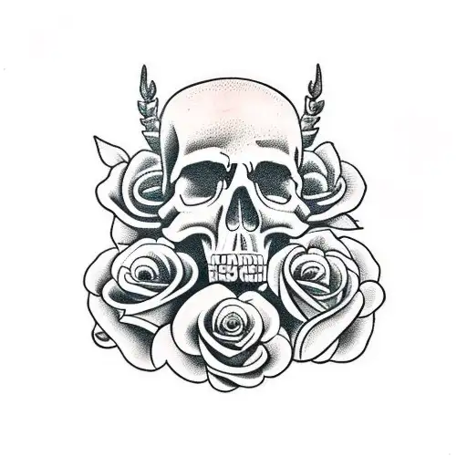 Skull And Roses