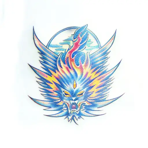 Japanese Phoenix Blue Fire