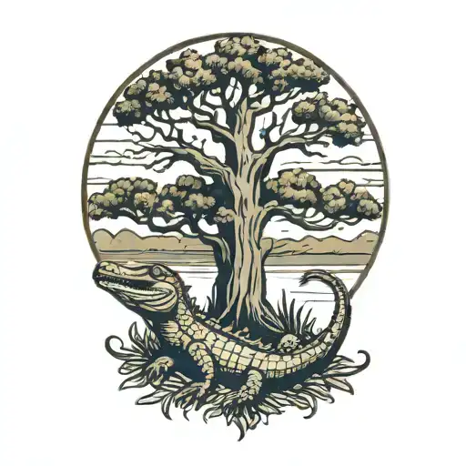 Alligator Live Oak Tree