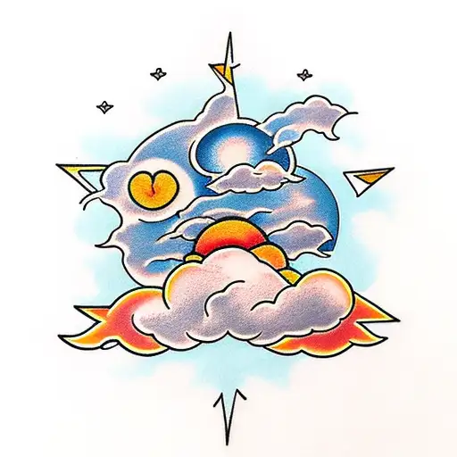 Storm Clouds With The Sun In The Background