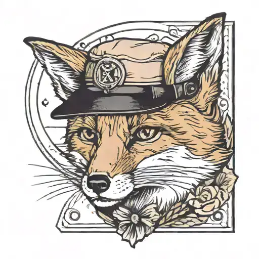 Fox In Beret And Vest