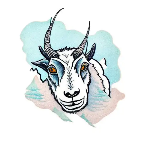 Mountain Goat On Mountain