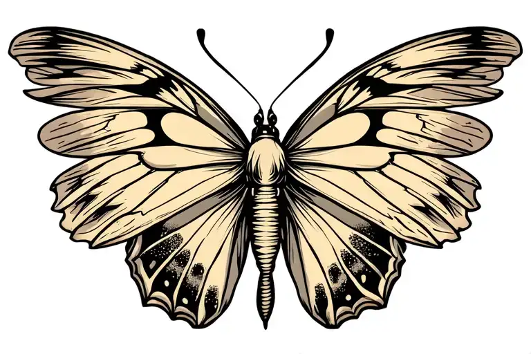 Butterfly With Wings Spread Wide Open