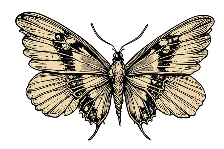 Butterfly With Wings Spread Wide Open