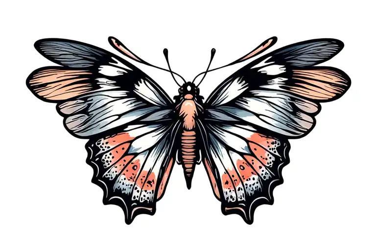 Butterfly With Wings Spread Wide Open