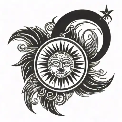 Black Sun With A Knife