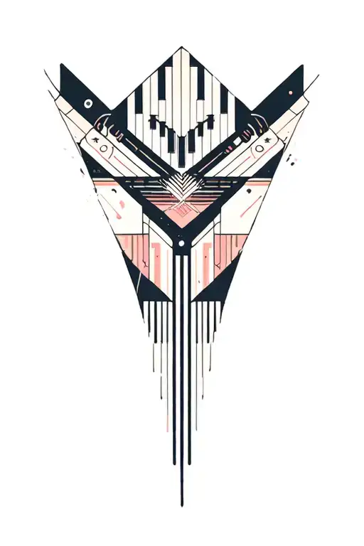 Synthesizer Cirquit Geometric Design Under Knee Color