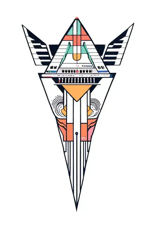 Synthesizer Cirquit Geometric Design Under Knee Color