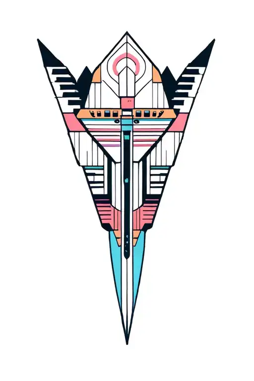 Synthesizer Cirquit Geometric Design Under Knee Color