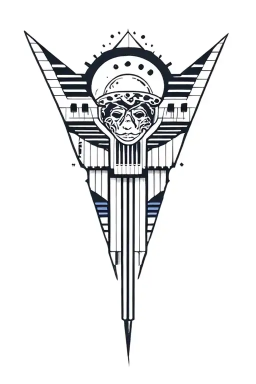 Synthesizer Cirquit Geometric Design Under Knee Color