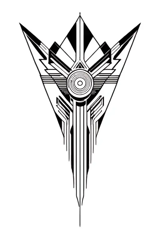 Synthesizer Cirquit Geometric Design Under Knee Color