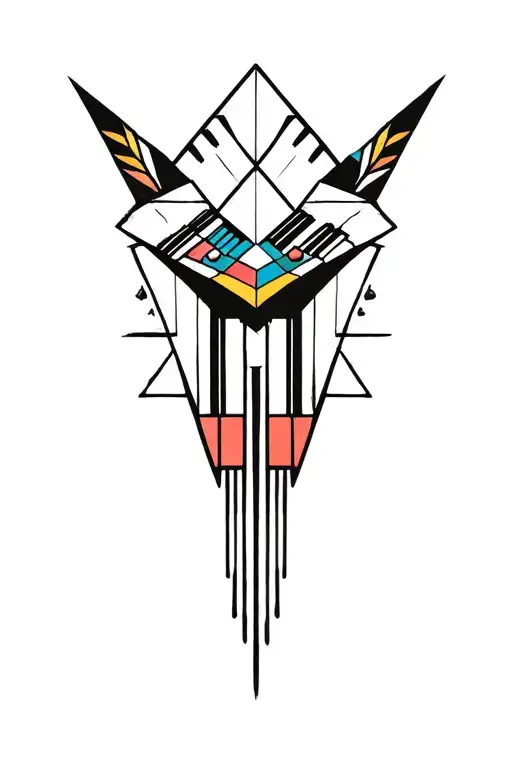 Synthesizer Cirquit Geometric Design Under Knee Color